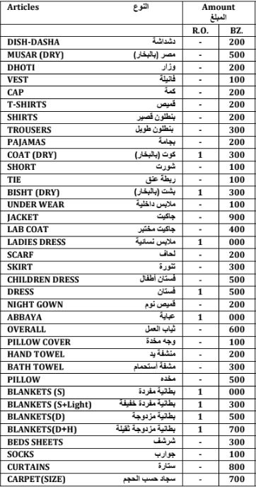 Al Badr Al Moneer Laundry - Oman|611|Gafa Shiakha Nizwa OM